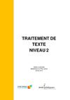 support de cours "Traitement de texte niveau 2"