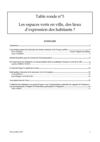 Table ronde n°3 - Actes : Les espaces verts en ville, des lieux d'expression des habitants