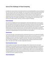 Some of the Challenges of Cloud Computing