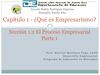 CAPITULO 1, SECCION 1.2 EL PROCESO EMPREARIAL, PARTE 1 MERCADEO