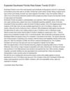 Expected Southwest Florida Real Estate Trends Of 2011
