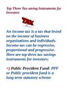 Top Three Tax-saving Instruments for Investors