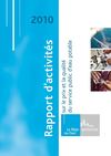 Rapport d'activités 2010 - Régie des eaux