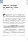 Le Forum international sur la sécurité d’Halifax (18-20 novembre 2011)