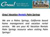 Vacation Rentals Palm Springs