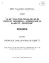 Metodología PRONALEES en el proceso enseñanza-aprendizaje de la lecto-escritura