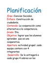 planificación examen