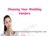 Choosing Your Wedding Vendors