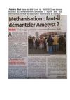 Frédéric Bort dans le Midi Libre du 19/02/2012 se déclare favorable au démantellement d'Améthyst! 