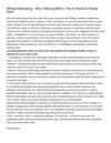 Affiliate Marketing _ Why Offering Within The Im Niche Is Really Hard