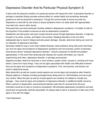 Depressive Disorder And Its Particular Physical Symptom S