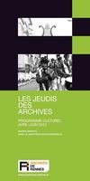 Programme des Jeudis des Archives de Rennes - 2ème trimestre 2012