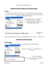 Insertion d'une en-tête et d'un pied de page dans le traitement de texte 