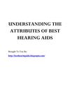 Understanding The Attributes of Best Hearing Aids