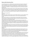 Making Web Marketing Work