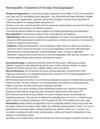 Homeopathic Treatment Of Anxiety And Depression