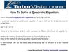 How To Solve A Quadratic Equation
