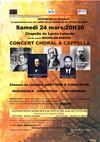CONCERT CANTUS a cappella associé à 2 expositions (peinture et sculpture).