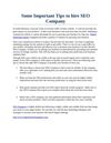 Some Important Tips to hire SEO Company