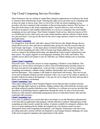 Top Cloud Computing Service Providers