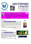 lettre d'information - mars 2012