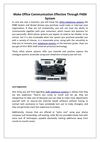 Make Office Communication Effective Through PABX System