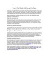 Learn Car Dealer Advice on Car Sales