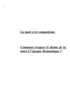 La mort et le romantisme