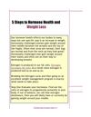 5 Steps to Hormone Health and weight loss - guide to losing weight -