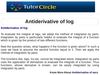 Antiderivative of log