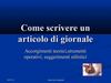 come scrivere un articolo di giornale