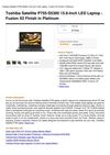 Toshiba Satellite P755-S5385 15.6-Inch LED Laptop - Fusion X2 Finish In Platinum
