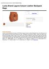 Lucky Brand Laguna Canyon Leather Backpack Bags