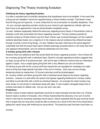 Disproving The Theory Involving Evolution