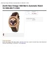 Zenith New Vintage 1969 Men's Automatic Watch 18-1969-469-71-C504