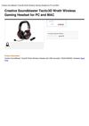 Creative Soundblaster Tactic3d Wrath Wireless Gaming Headset For PC And MAC
