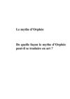 Le mythe d'Orphée