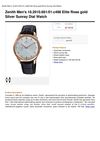 Zenith Men's 18.2010.681 01.C498 Elite Rose Gold Silver Sunray Dial Watch