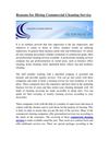 Reasons for Hiring Commercial Cleaning Service 