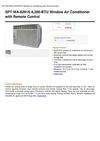 SPT WA-8291S 8,200-BTU Window Air Conditioner With Remote Control