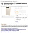 SPT WA-1000E 10,000-BTU Portable Air Conditioner With Remote Control