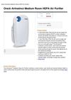 Oreck Airinstinct Medium Room HEPA Air Purifier