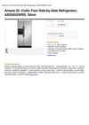 Amana 25 -Cubic Foot Side-By-Side Refrigerator, ASD2522WRD, Silver