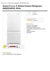Amana 21.9 Cu. Ft. Bottom-Freezer Refrigerator, ABB2224WEW, White