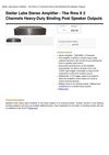 Stellar Labs Stereo Amplifier - 75W Rms X 2 Channels Heavy-Duty Binding Post Speaker Outputs