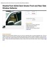 Weathertech 82342 Dark Smoke Front And Rear Side Window Deflector