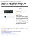 Technical Pro RXB113 Receiver, Integrated 1500 Watt Amplifier With 20 Band Equalizer, Black