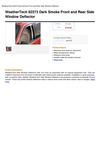 Weathertech 82273 Dark Smoke Front And Rear Side Window Deflector