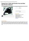 Weathertech 72239 Light Smoke Front And Rear Side Window Deflector