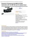 Panasonic Professional AG-HMC40 AVCHD Camcorder With 10.6 MP Still And 12X Optical Zoom